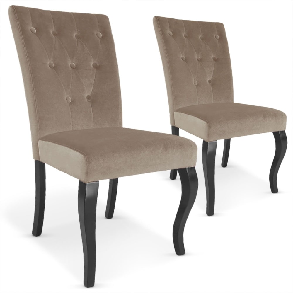 Lot de 2 chaises velours