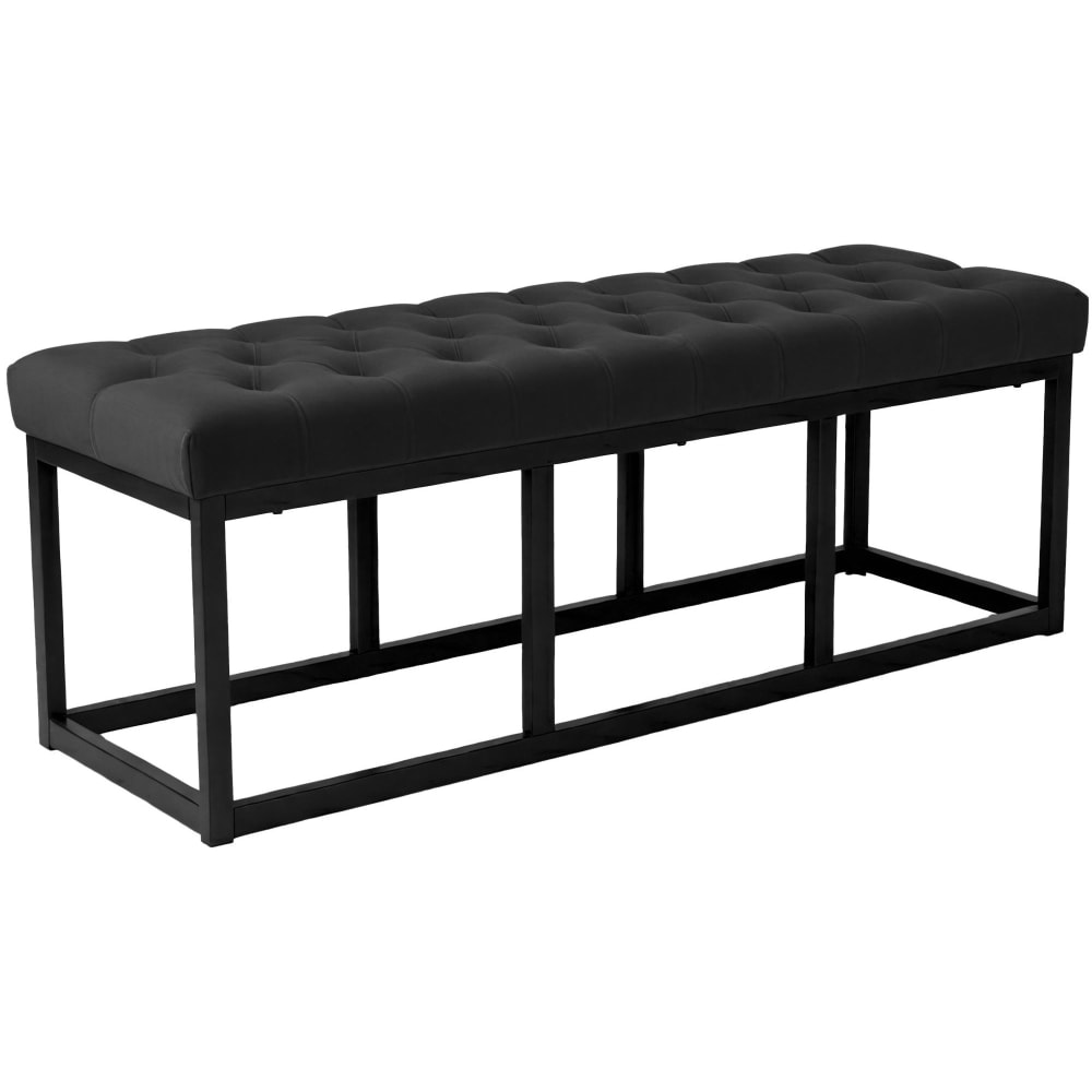 Panca con seduta in velluto colore nero - CLP