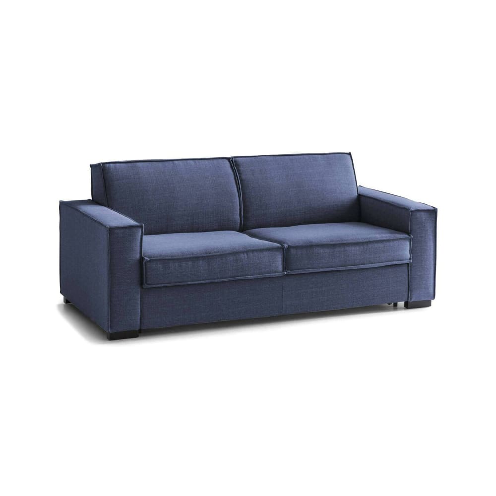 Talamo Italia Festes 3-Sitzer-Sofa aus blauem Stoff, 200 x 95 x 90 cm style modern Öko-Tex Zertifikat - Holz