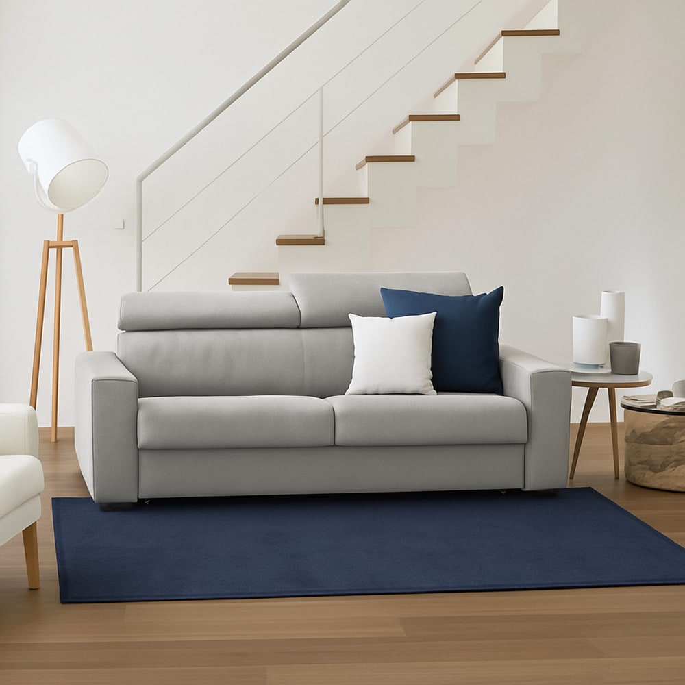 Divano fisso 2 posti grigio 95x200x85h cm - Talamo Italia