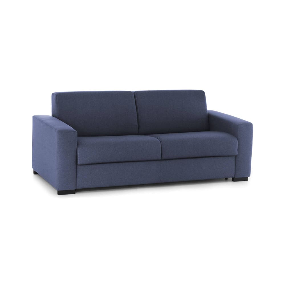 Canapé fixe 3 places en tissu bleu 220x95 cm Canapé fixe 3 places en tissu bleu 220x95 cm