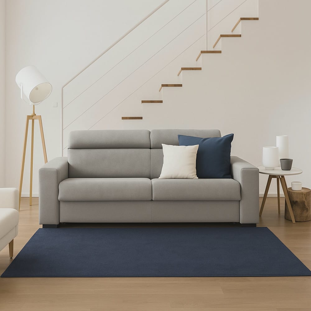 Divano fisso 3 posti grigio 95x220 cm - Talamo Italia