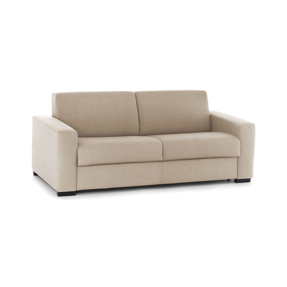 Canapé 3 places fixe en tissu beige 220x95 cm Canapé 3 places fixe en tissu beige 220x95 cm