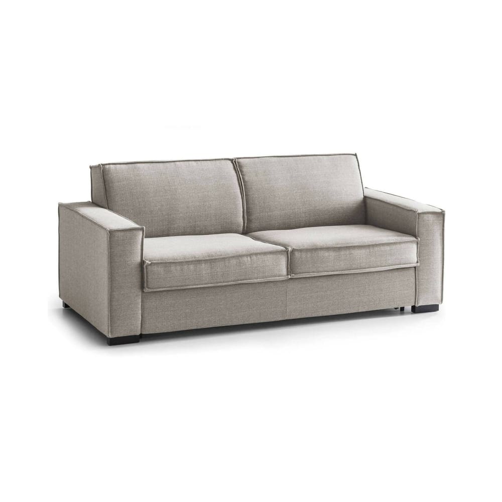 Canapé fixe 3 places, tissu gris taupe 220x95 cm Canapé fixe 3 places, tissu gris taupe 220x95 cm