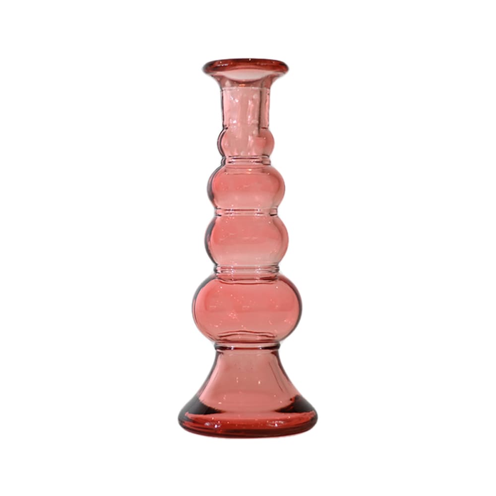 Bougeoir en verre recyclé pétale 22 cm Bougeoir en verre recyclé pétale 22 cm