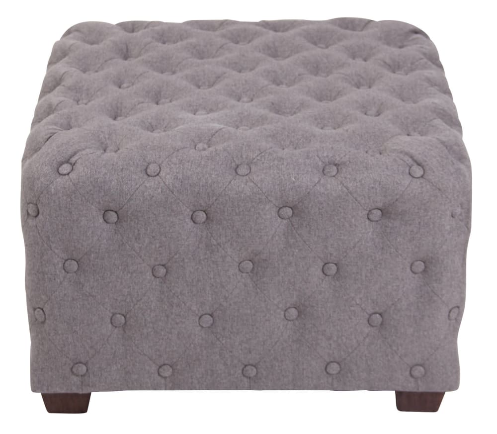 Sgabello basso quadrato in Tessuto Colore grigio - CLP