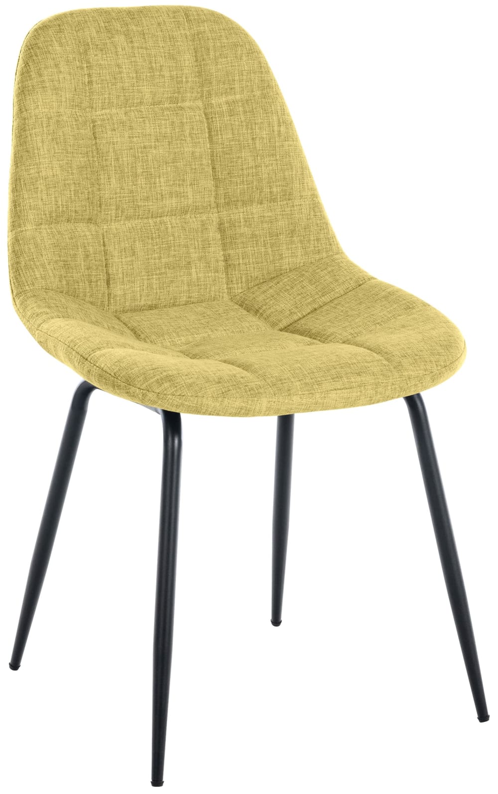 CLP Esszimmerstuhl mit Metallgestell und Sitz aus Stoff hellgrün style modern - Stoff