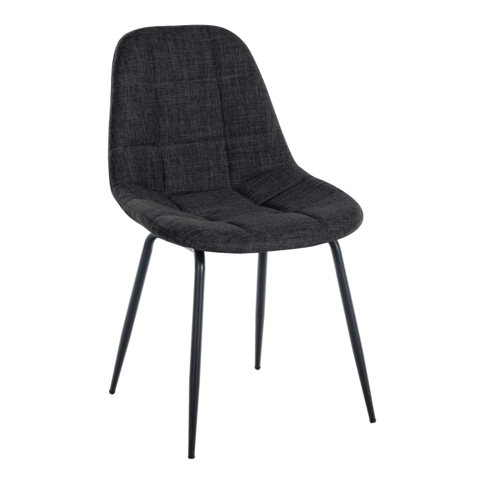 CLP Esszimmerstuhl mit Metallgestell und Sitz aus Stoff dunkelgrau style modern - Stoff
