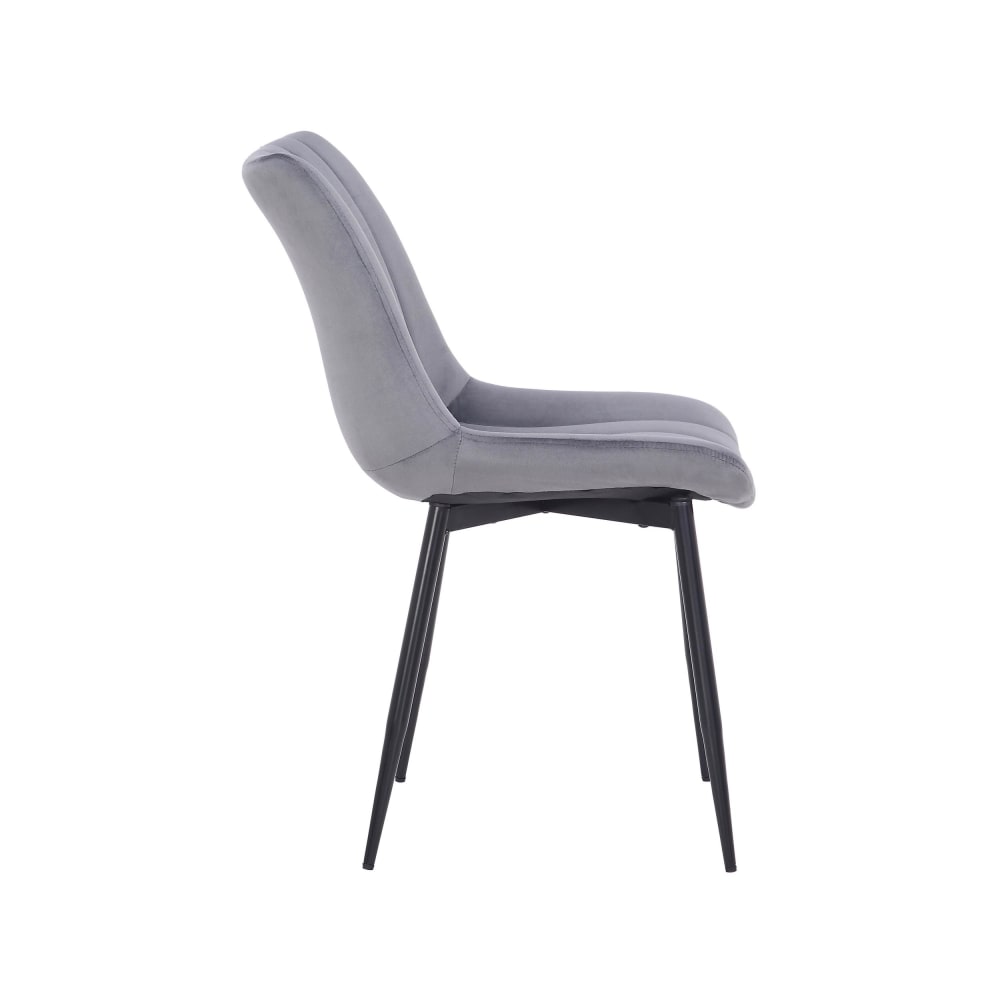 Sedia con seduta in Velluto Colore grigio - CLP