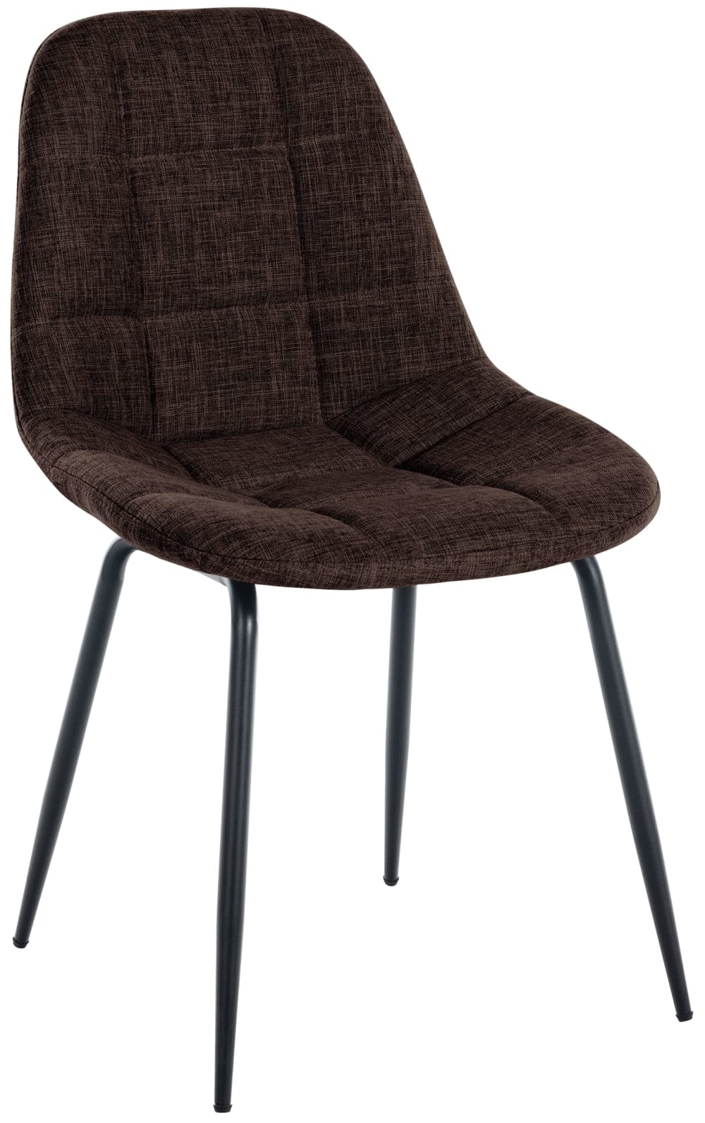 CLP Esszimmerstuhl mit Metallgestell und Sitz aus Stoff braun style modern - Stoff