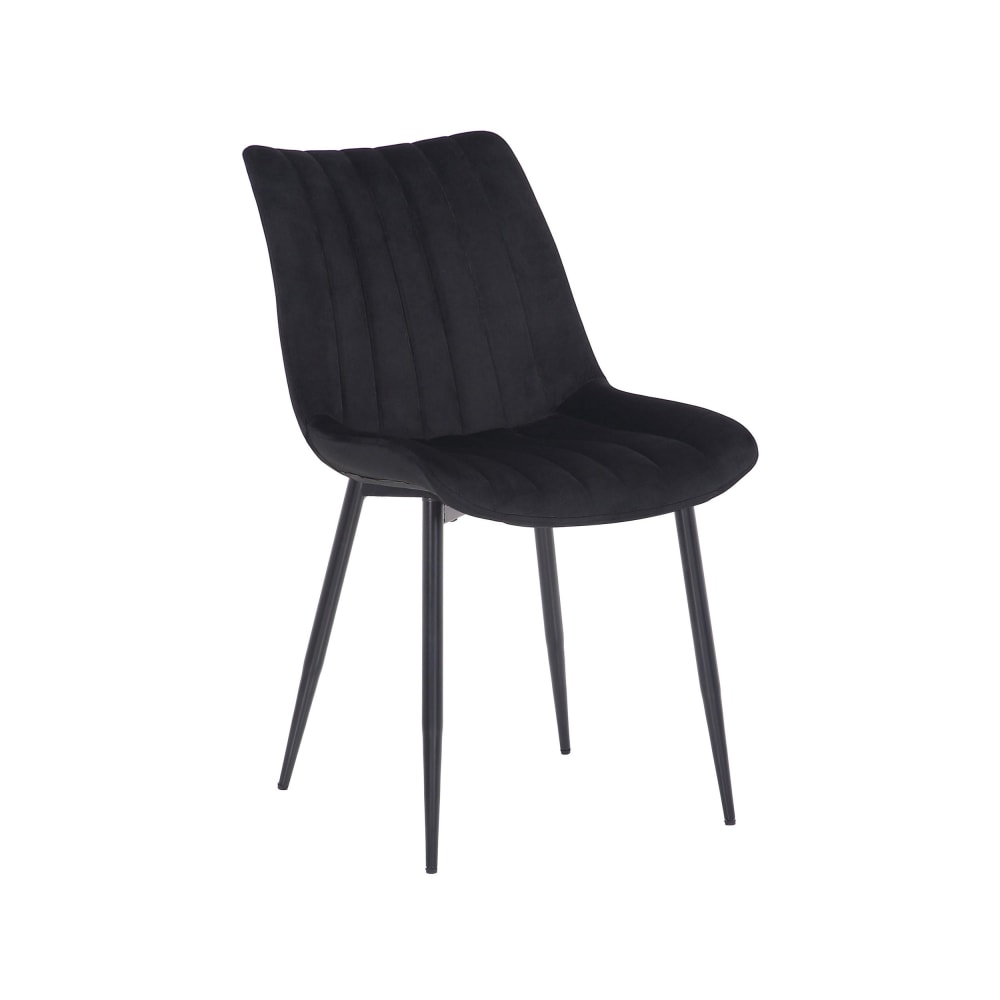 Sedia con seduta in Velluto Colore nero - Modello Contemporaneo - Velluto