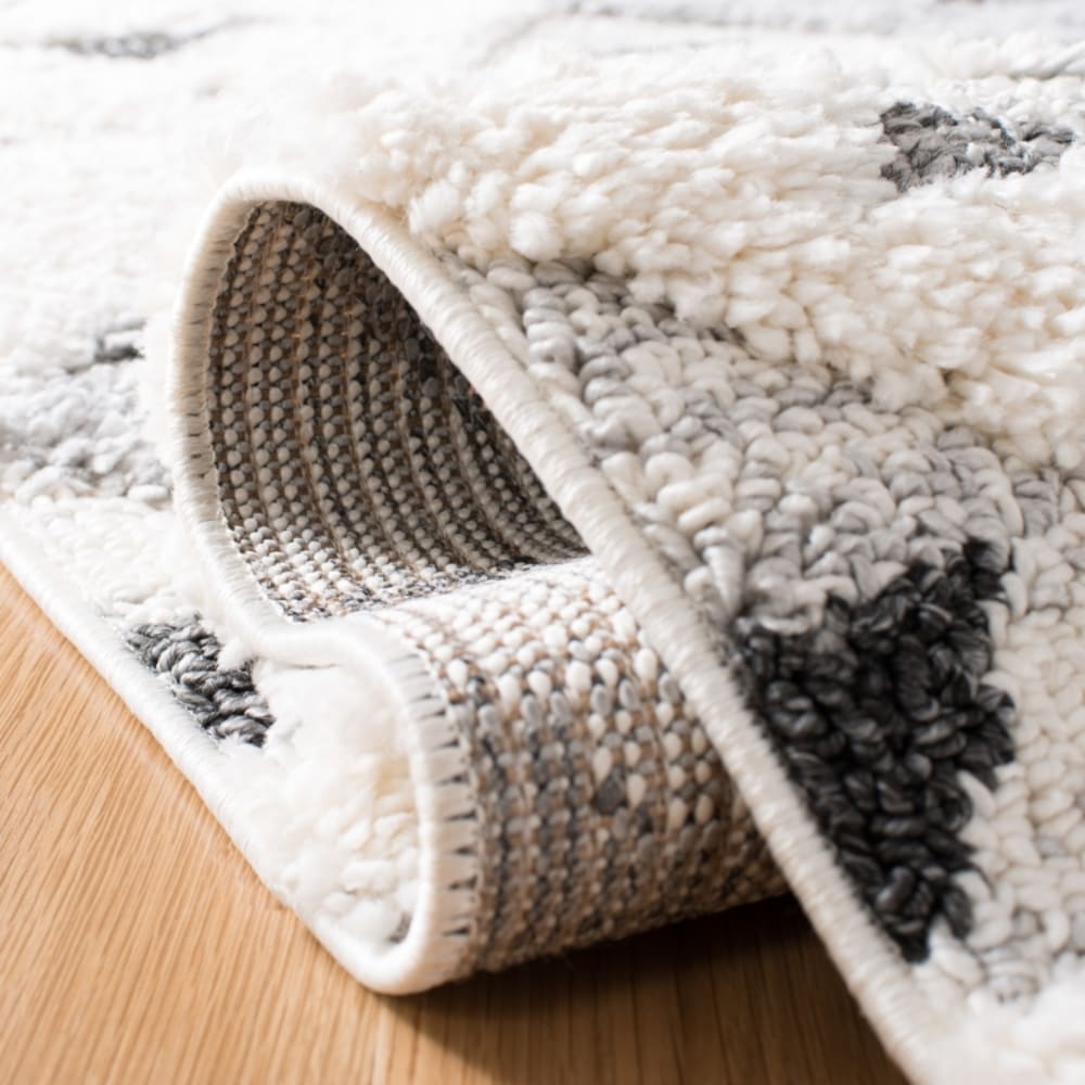 Tapis en polypropylène blanc/gris, 91 x 152 cm — vue 3