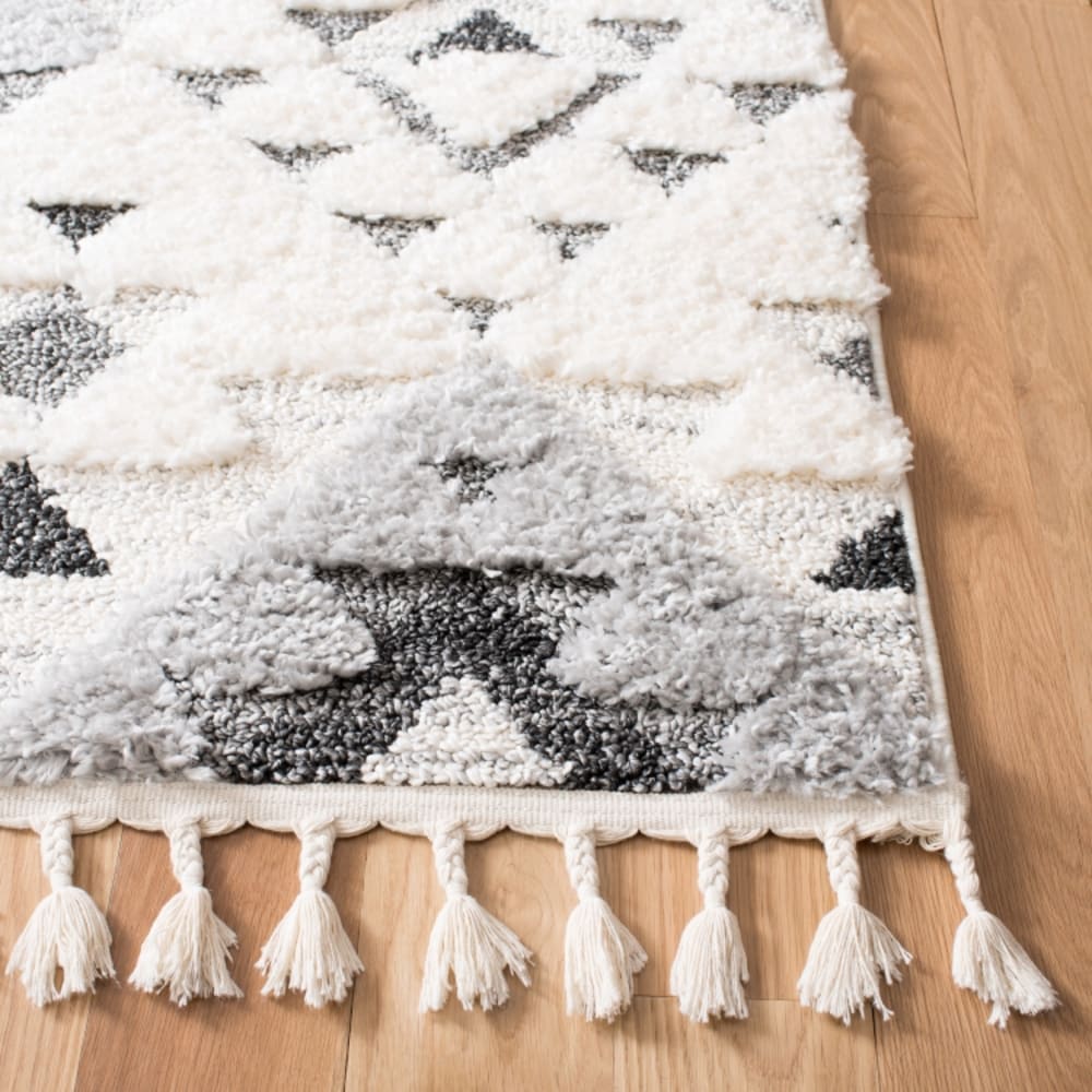 Tapis en polypropylène blanc/gris, 91 x 152 cm — vue 4