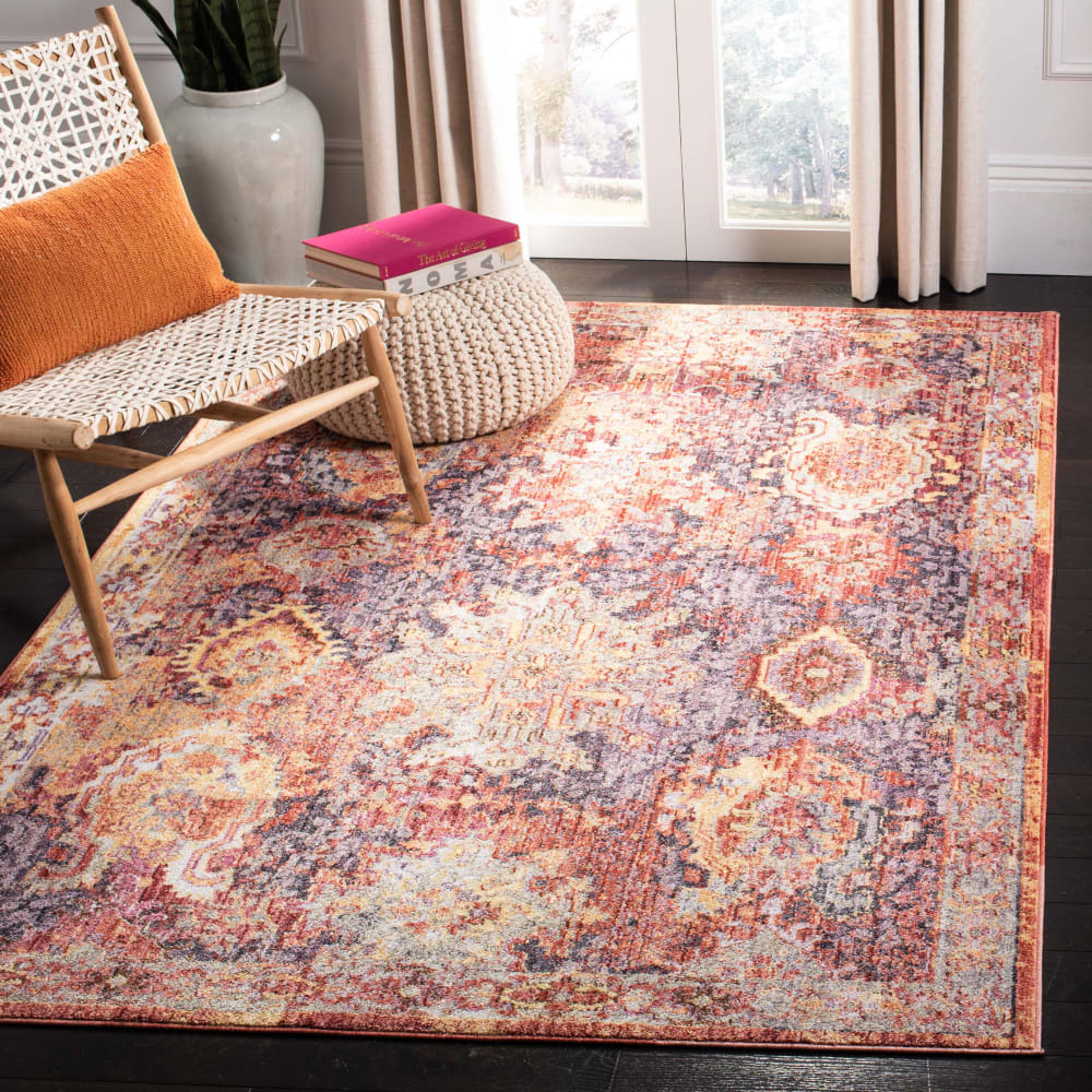 Tapis de transition en polyester orange/violet, 155 x 229 cm — vue 3