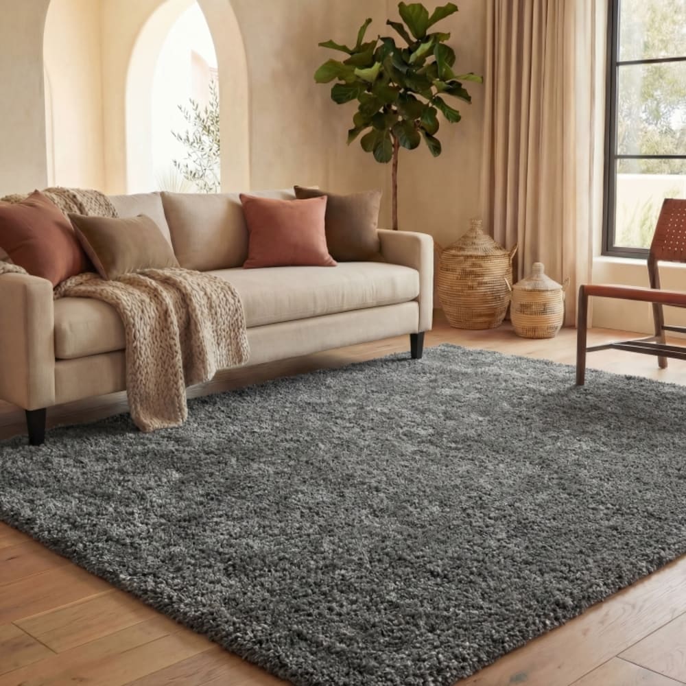 Polypropylen-Teppich in Grau, 183 x 274 cm - Maisons Du Monde