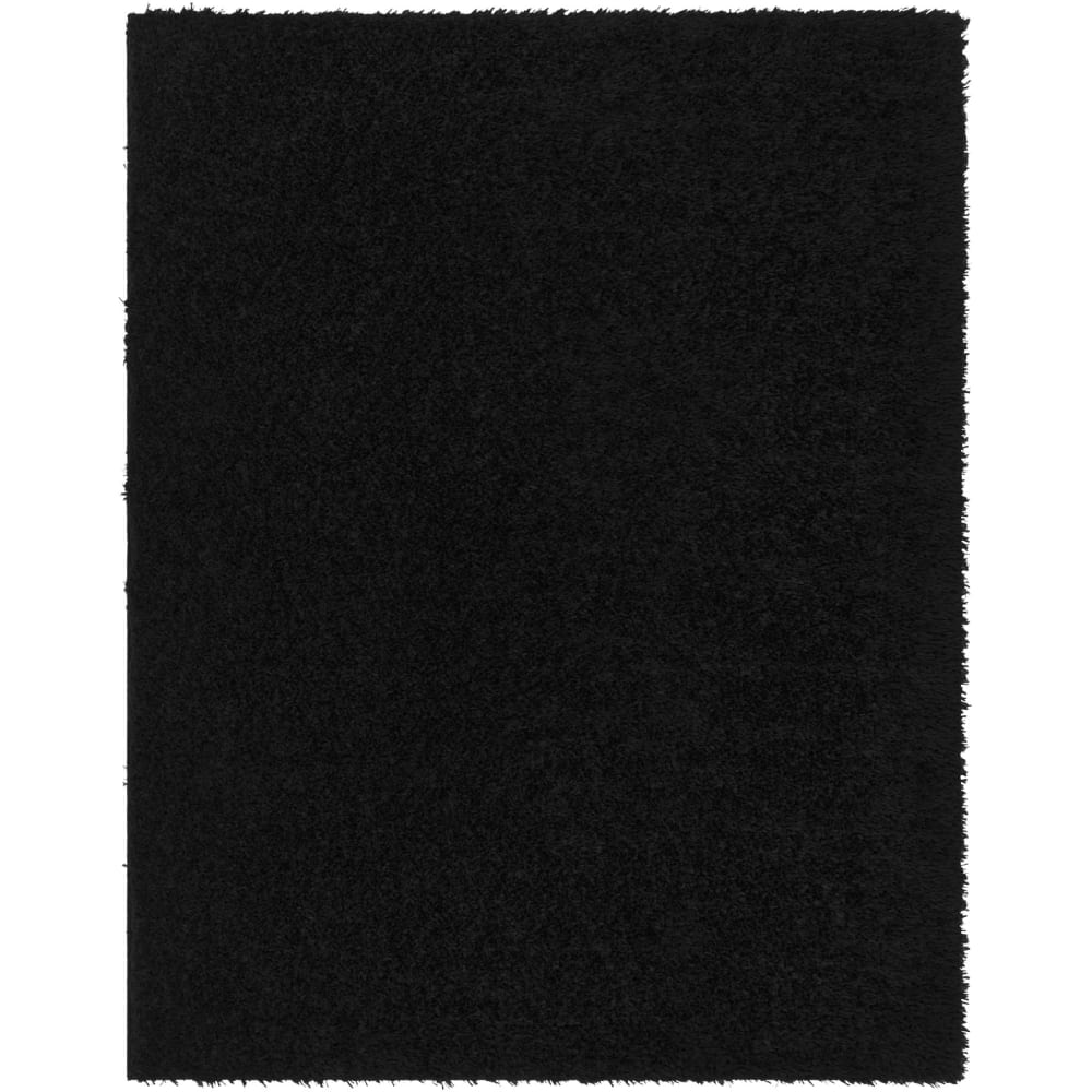 Tapis Shaggy Uni Noir - 120x180