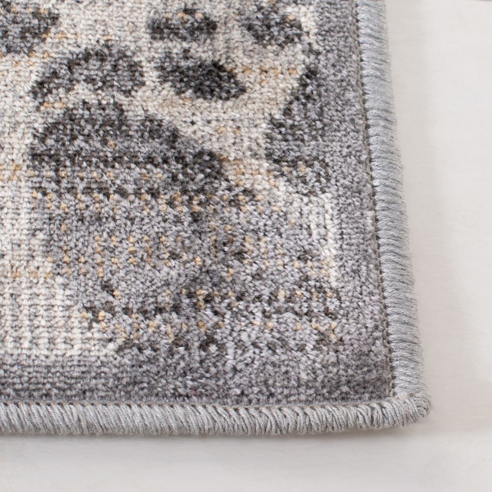 Tapis de transition en viscose blanc/gris, 122 x 183 cm — vue 4