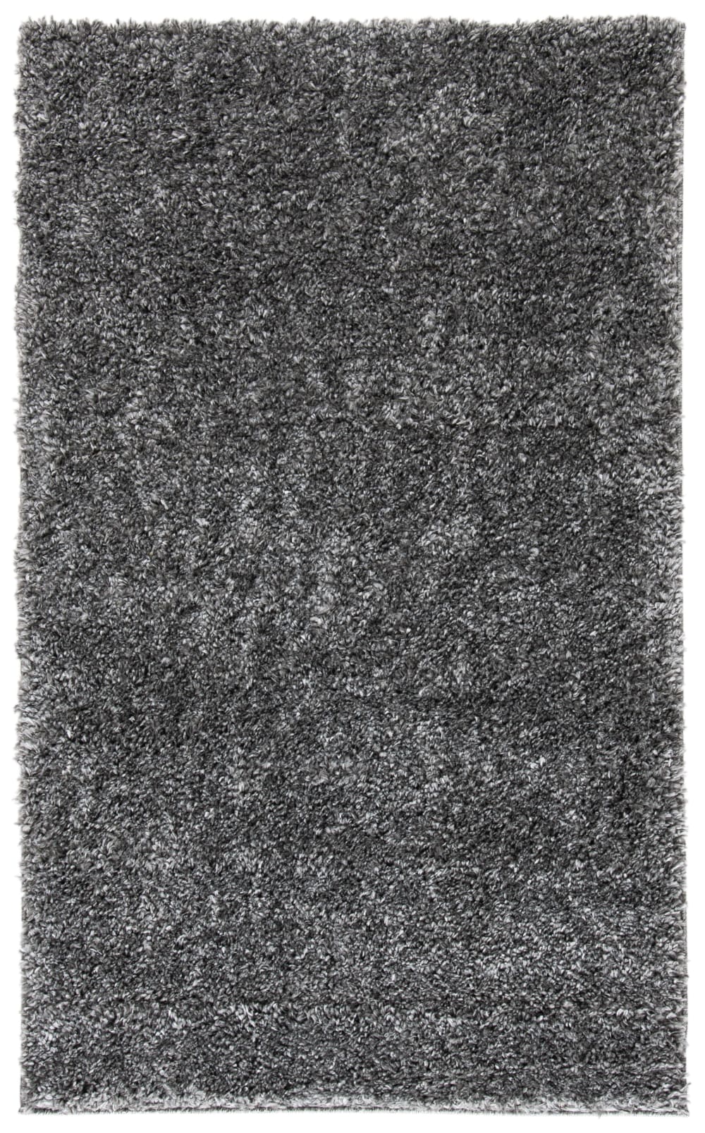 Tapis shag en polypropylène gris, 91 x 152 cm