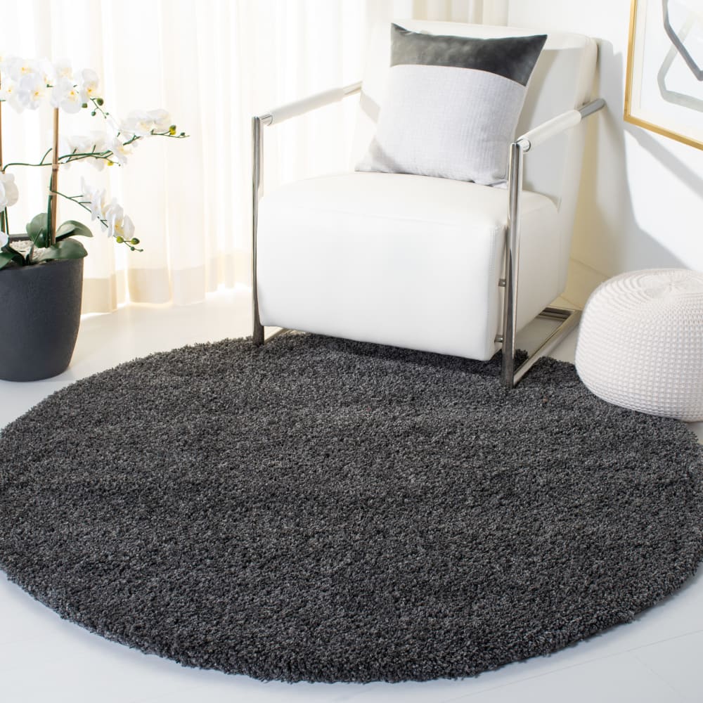 Tapis en polypropylène gris, 122 cm — vue 3