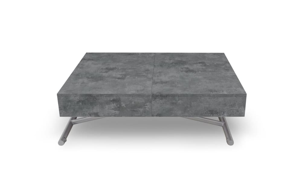 Table basse relevable effet béton