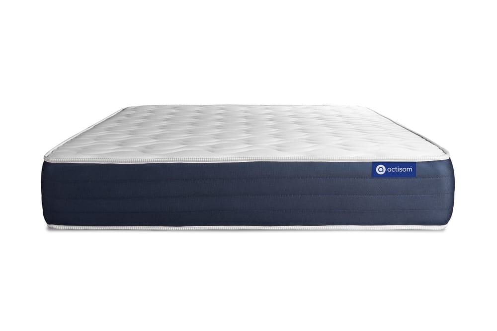 Actisom Matratze aus Taschenfederkern und Memory-Schaum 140 x 220 cm, weiß style modern - Stoff