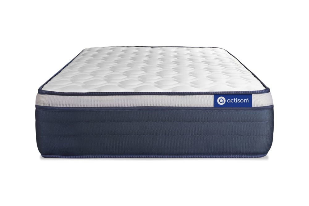 Actisom Matratze aus Taschenfederkern und Memory-Schaum 120 x 220 cm, weiß style modern - Stoff