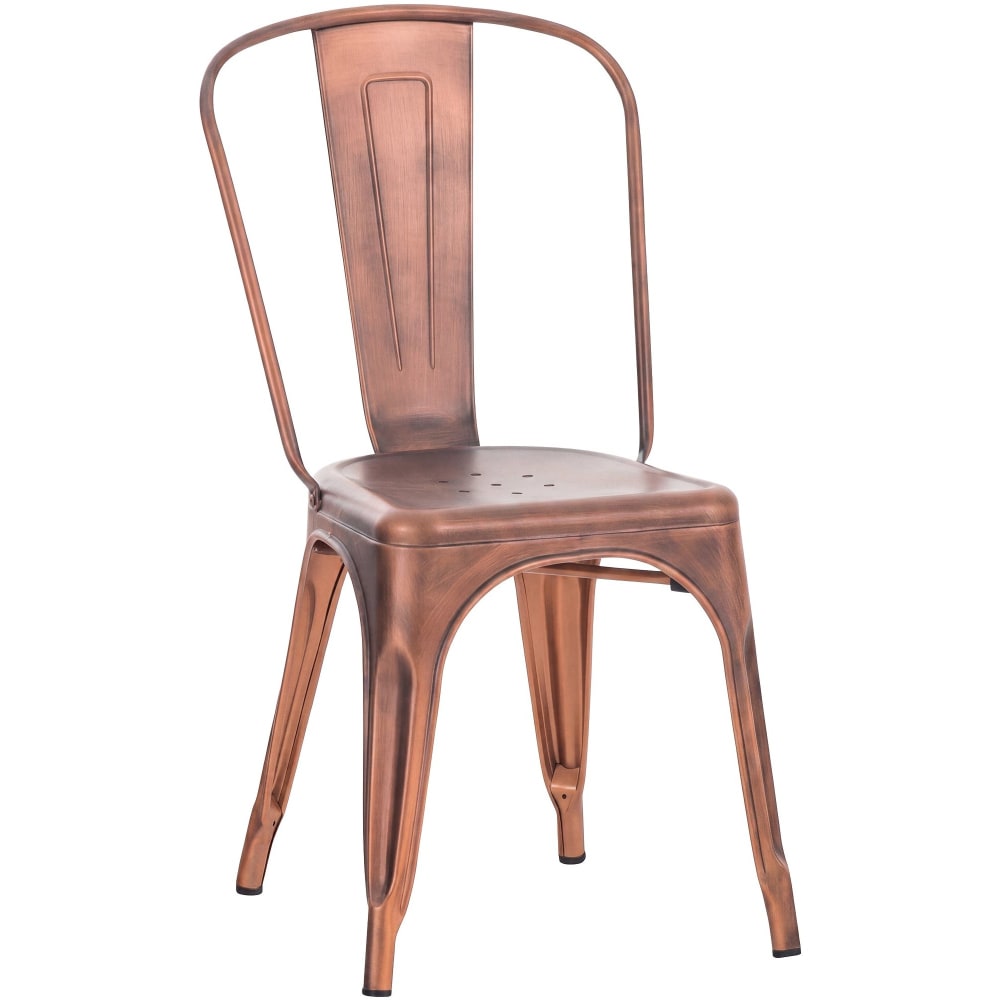 Silla industrial con asiento en metal cobre - Maisons du Monde