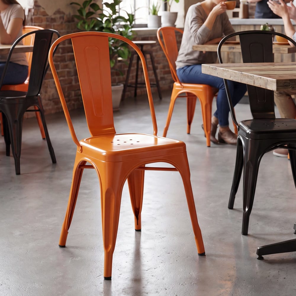 CLP Stuhl im industrialen Still aus Metall orange style modern orange Metall