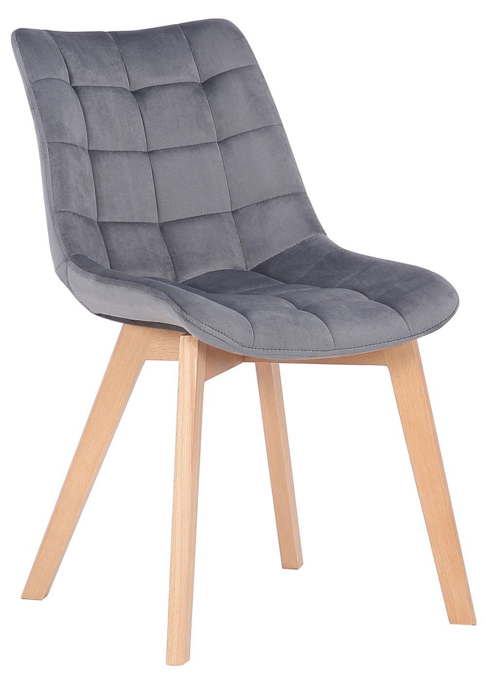 Set di 2 sedie con seduta in Velluto Colore grigio - CLP
