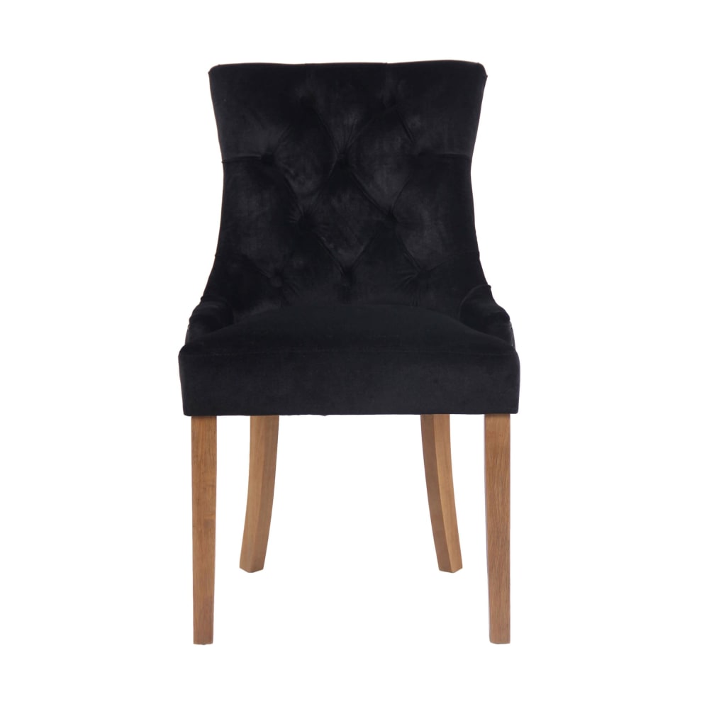 Sedia con seduta in Velluto Colore nero - CLP