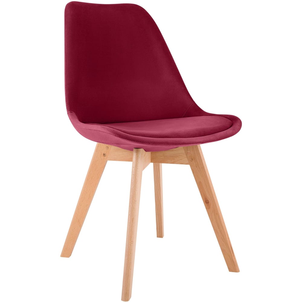 Silla con asiento en terciopelo rojo - Maisons du Monde