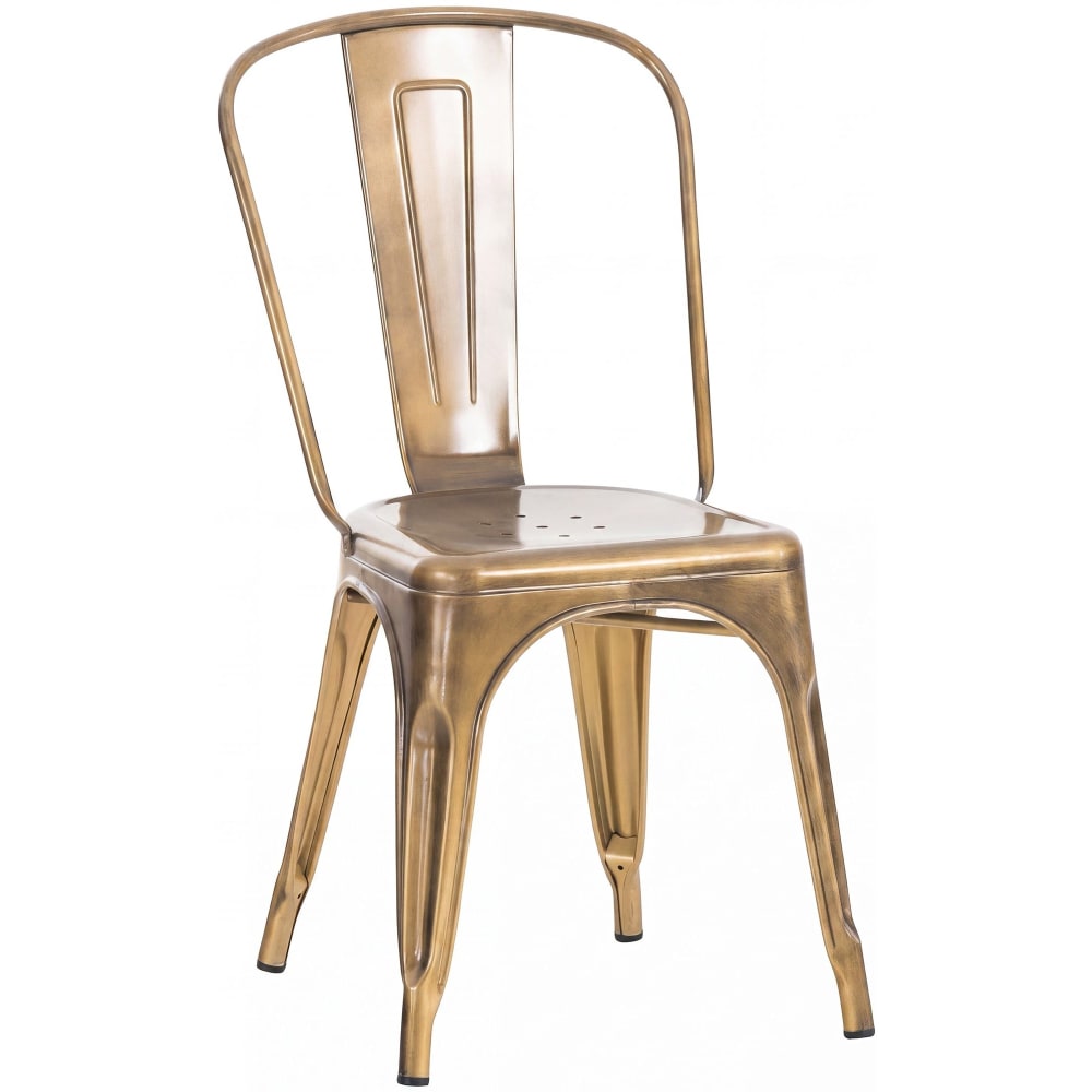 Stuhl im industrialen Still aus Metall gold - Maisons Du Monde