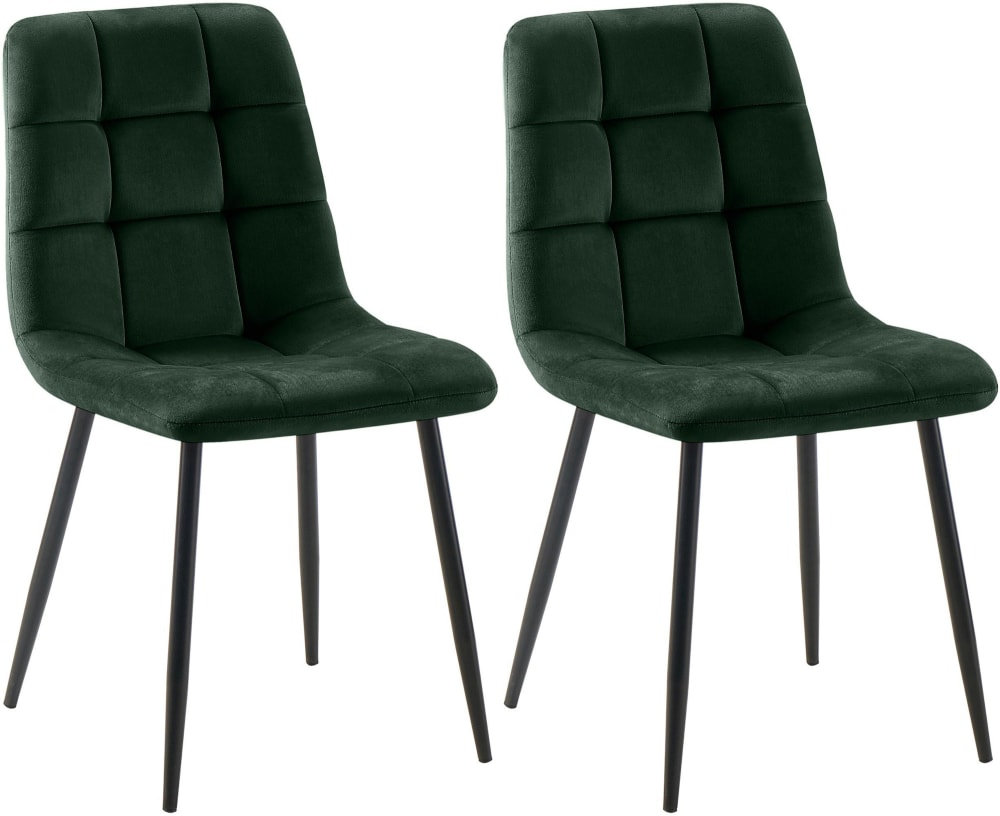 Lot 2 chaises avec pieds - vert