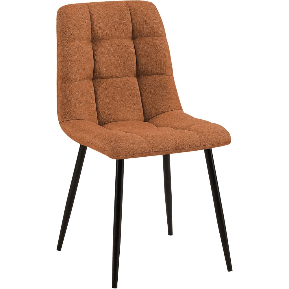 Esszimmerstuhl mit Metallgestell aus Stoff orange - Maisons Du