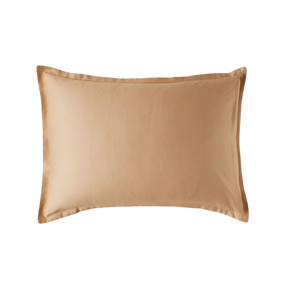Taie d'oreiller imprimée en satin de coton beige 50x70 - Maisons du Monde