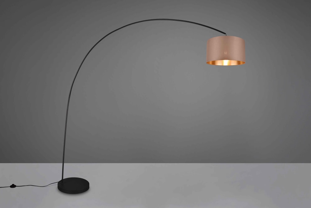 Lampadaire 1xE27 noir, taupe et doré — vue 4