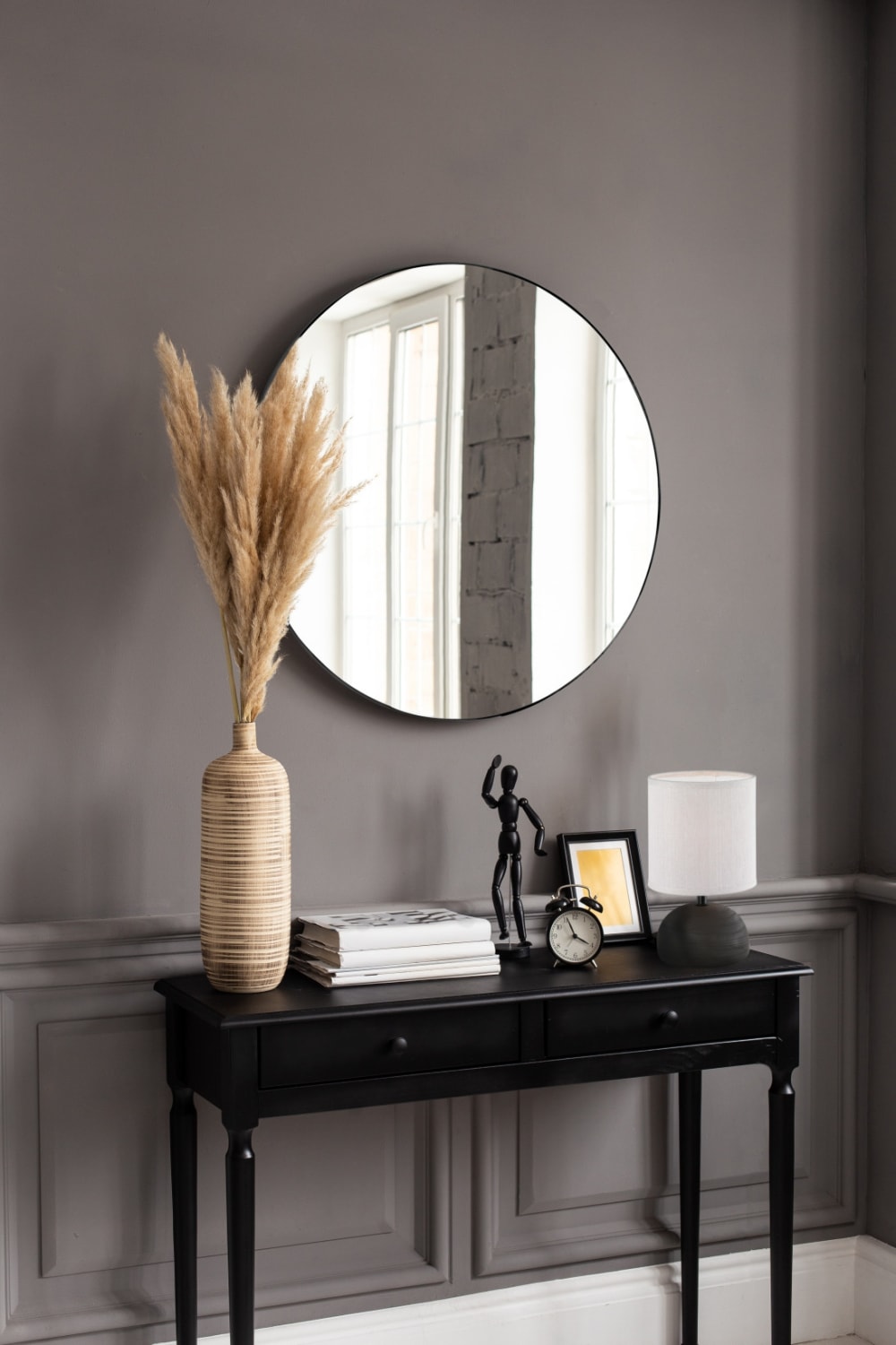 Miroir déco design en métal noir - Maisons du Monde
