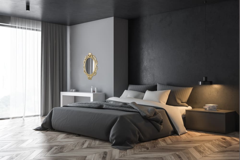 Miroir déco design en plastique doré - Maisons du Monde
