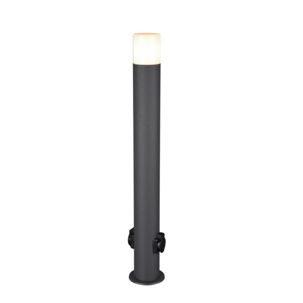 Trio Lighting Borne extérieure 1xe27 anthracite et blanc style contemporain - Aluminium