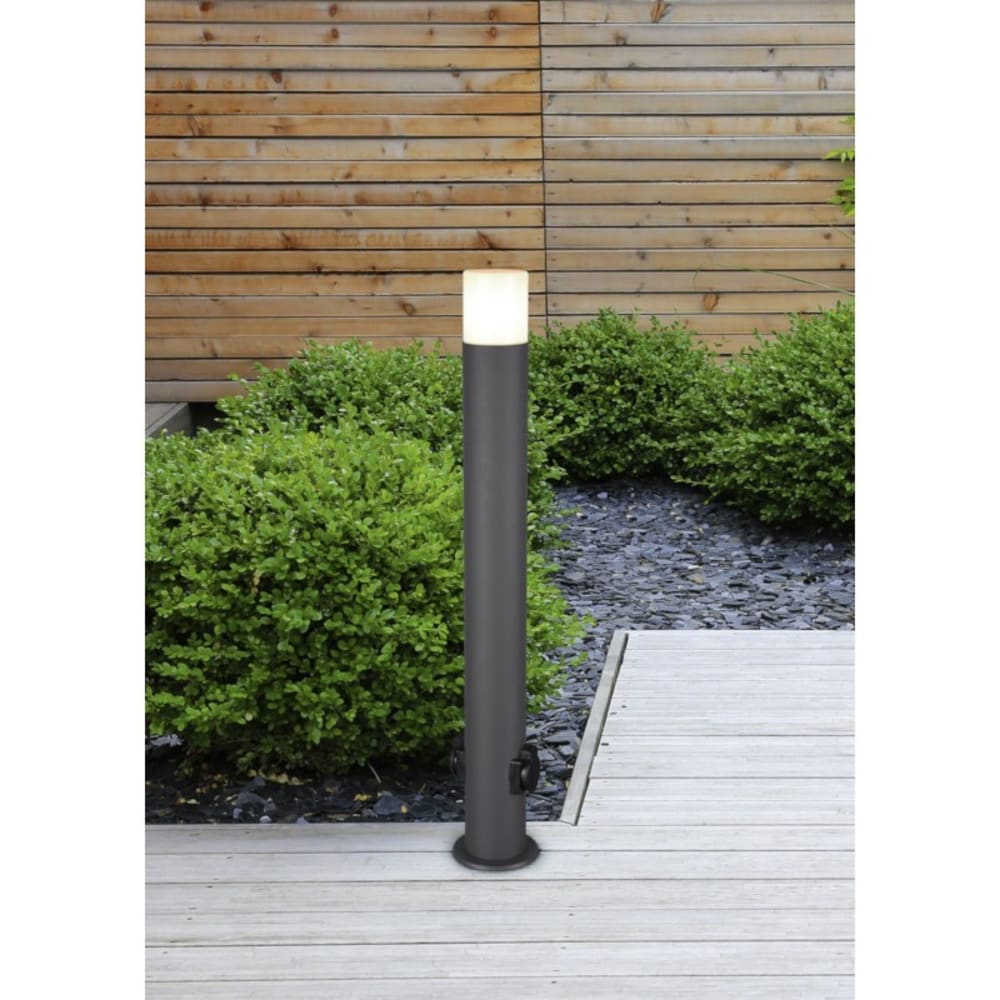Borne extérieure 1xe27 anthracite et blanc - Maisons du Monde