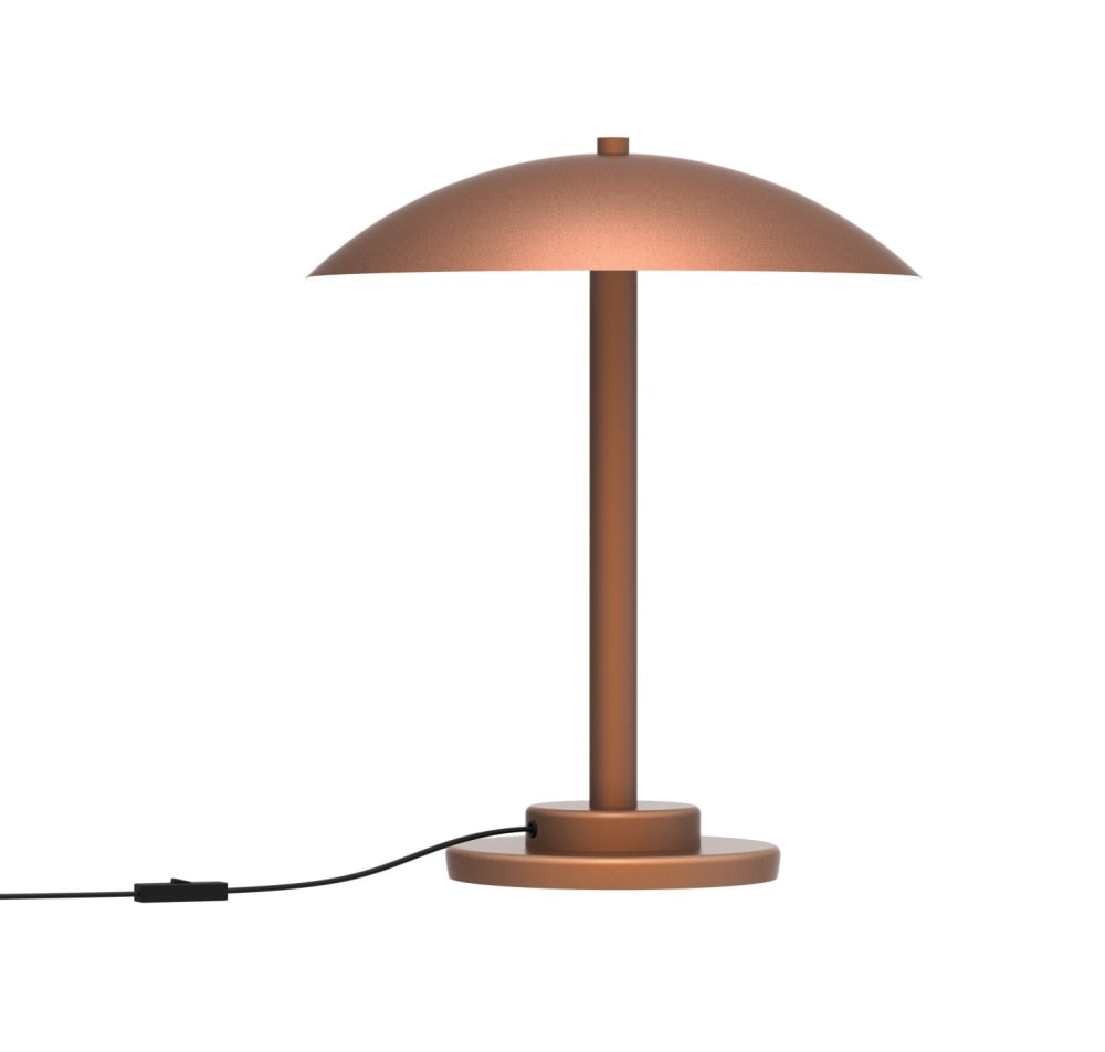 Lampe design en métal cuivré