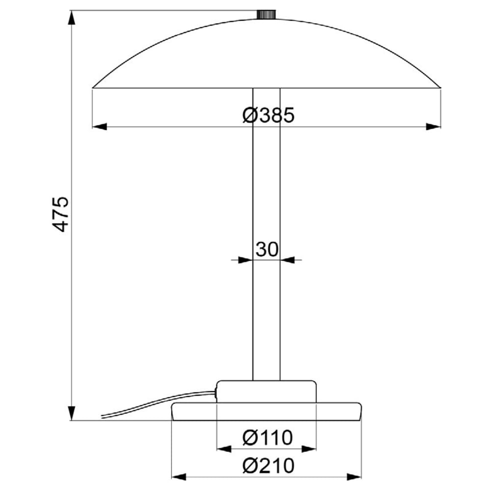 Lampe design en métal cuivré — vue 4
