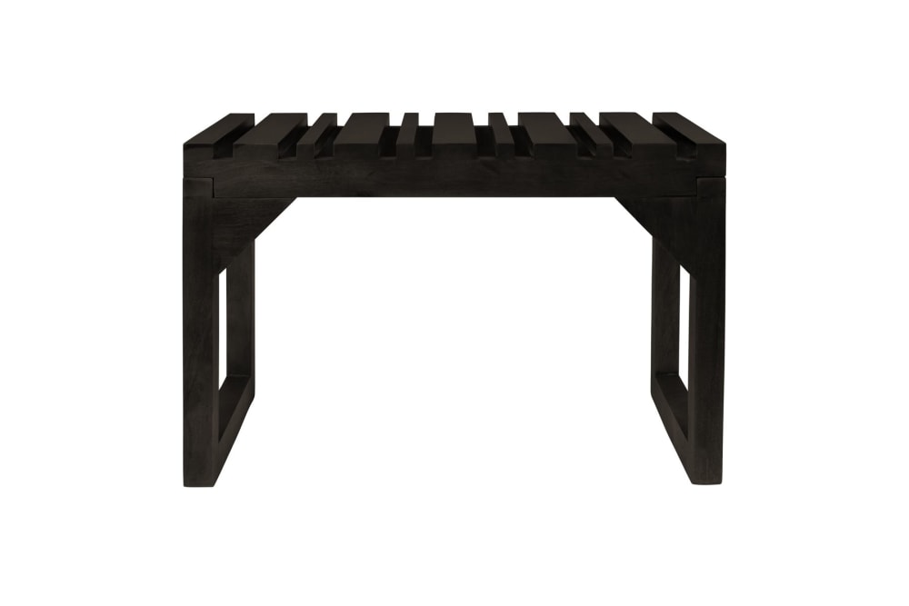 banc en bois noir