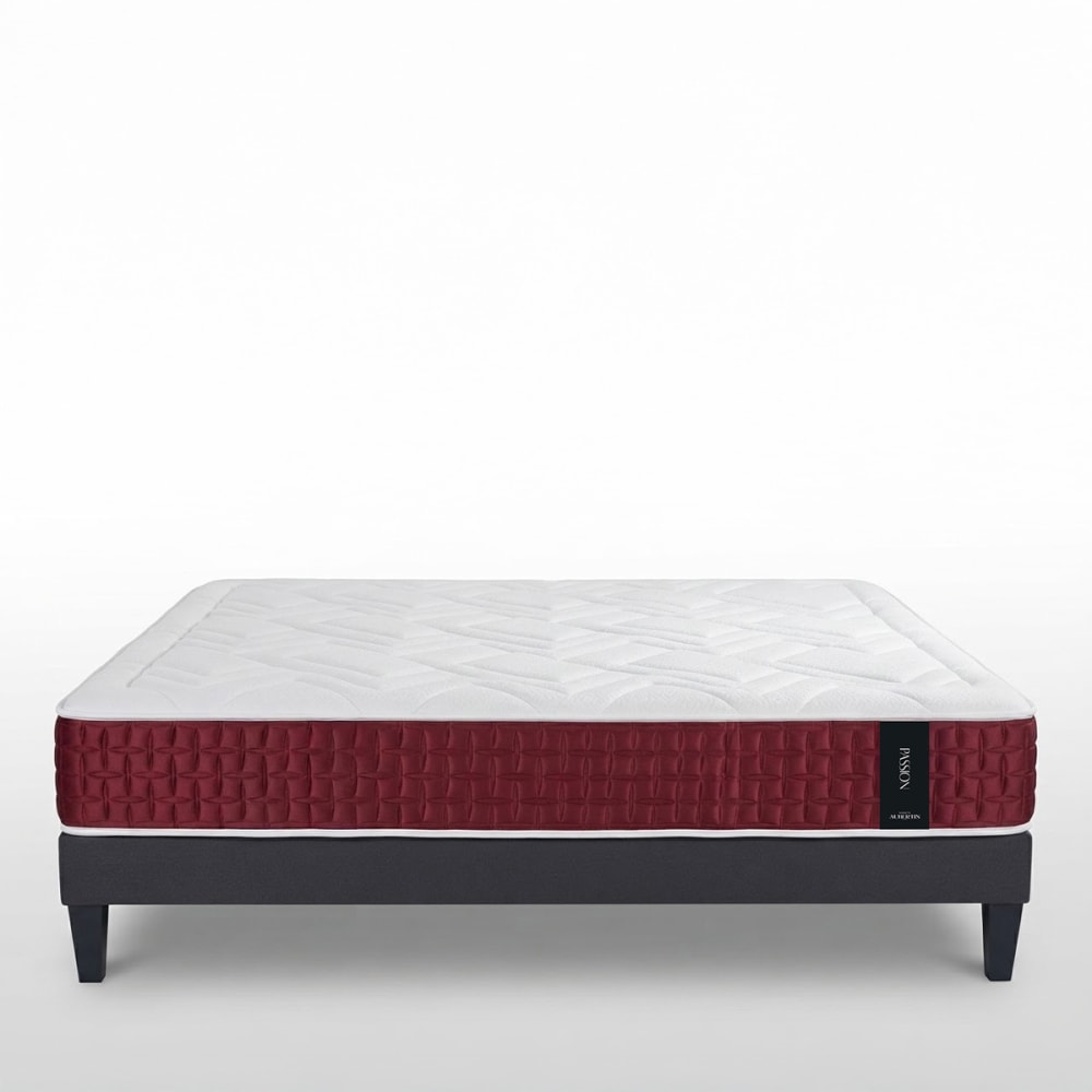 Ensemble matelas ressorts mémoire h32 sommier 140x200
