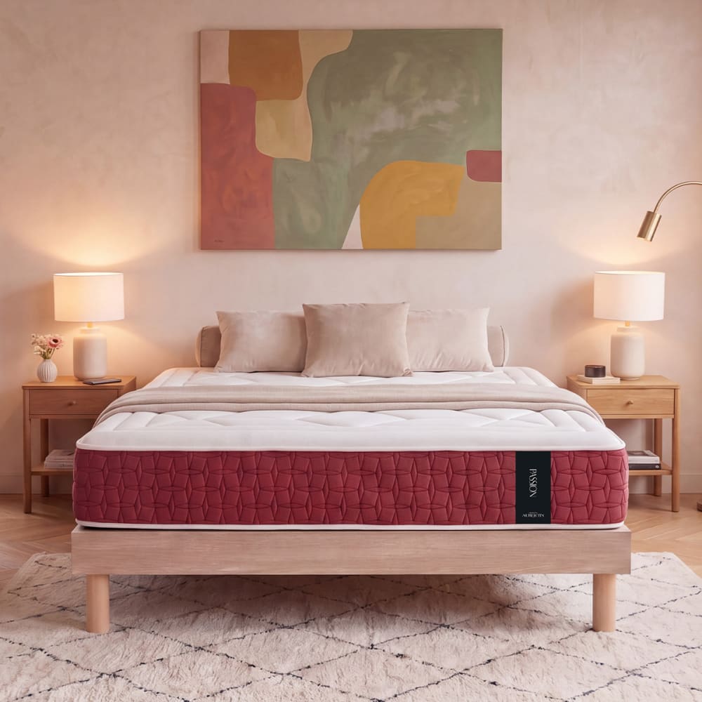Ensemble matelas ressorts mémoire h32 sommier 140x190 - Maisons du Monde