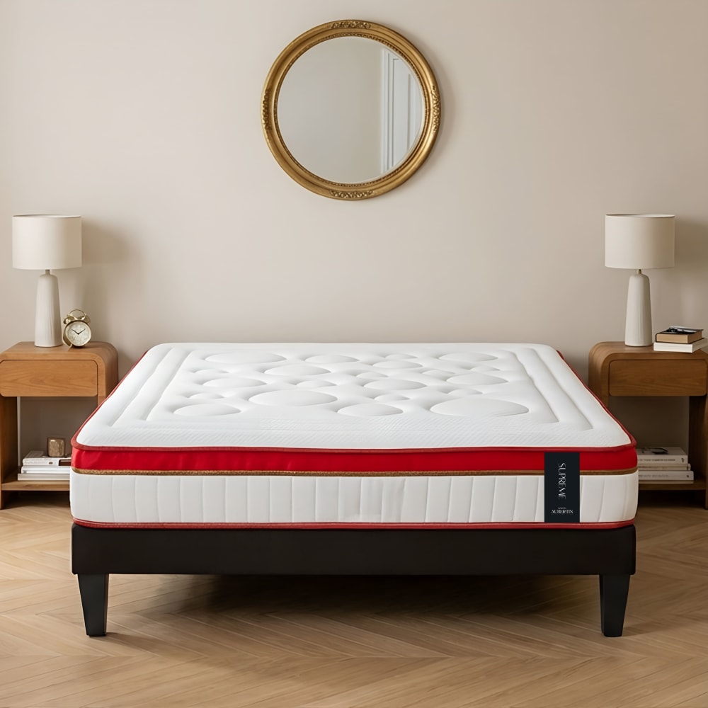 Ensemble matelas mémoire h24 sommier 140x200 - Maisons du Monde