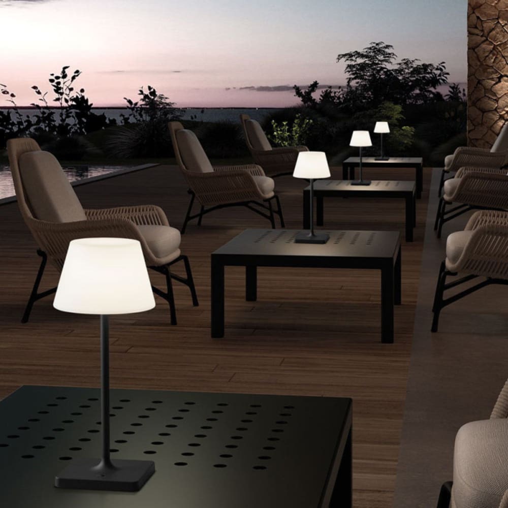 Lampe sans fil extérieur noir et blanc