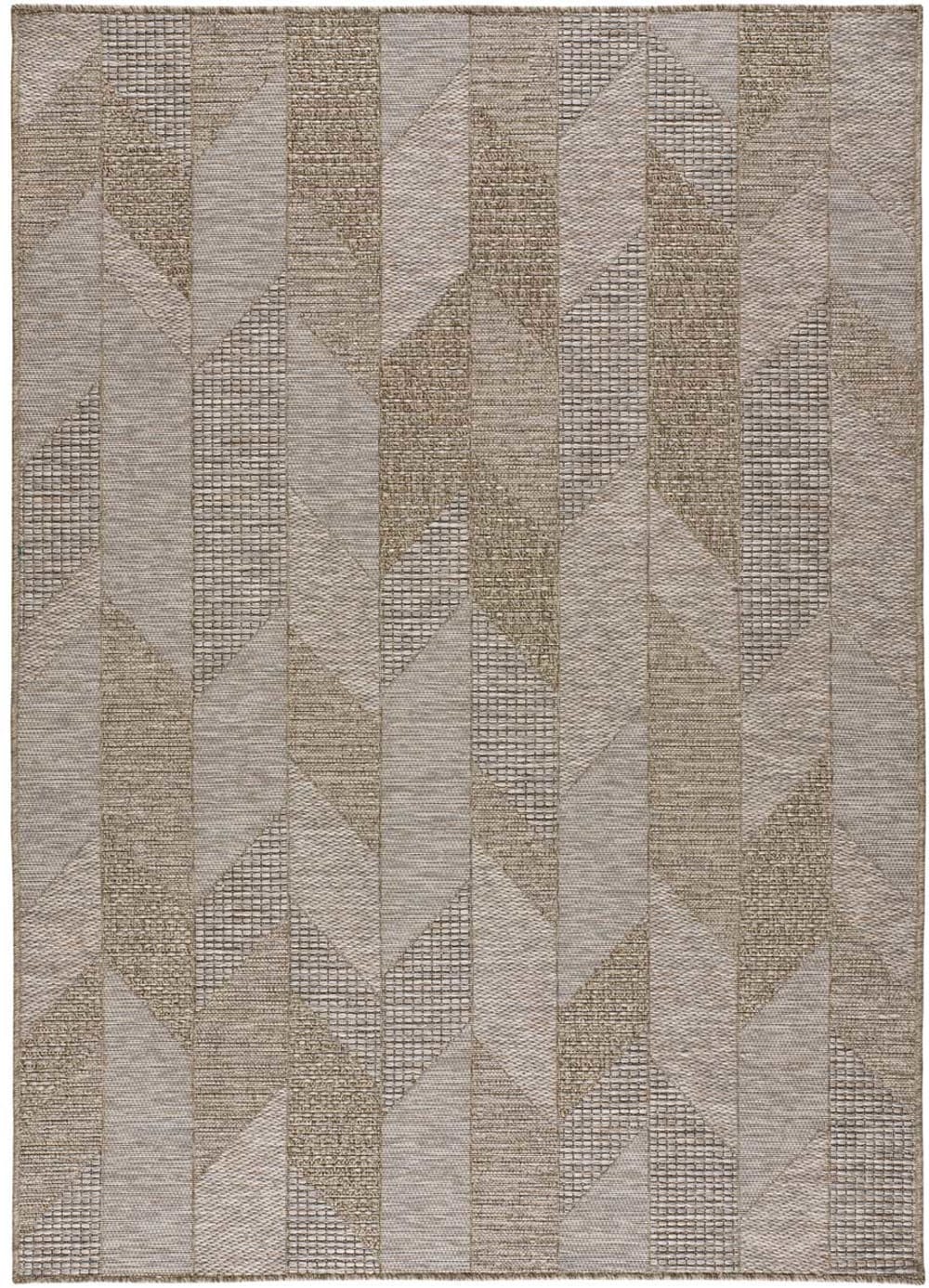 Tapis d'extérieur beige/taupe 126x190 cm