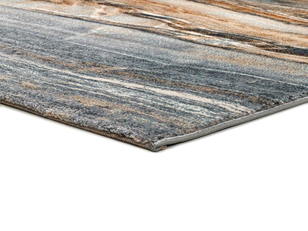Tapis moderne gris/bleu/rouille 200x290 cm — vue 4