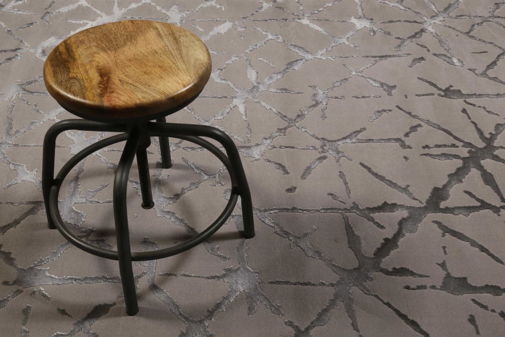 Tapis plat à motif et relief tons de gris 80x150 — vue 3